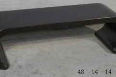 bench black lacquered low table with scroll feet